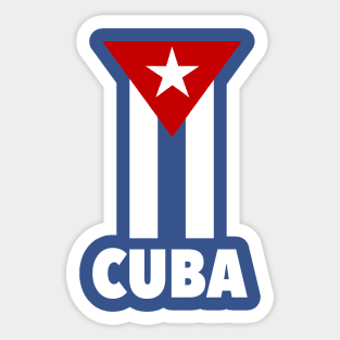 Cuban flag - clean design Sticker